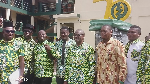 Professor Kingsley Nyarko with some staff members of Asanteman SHS