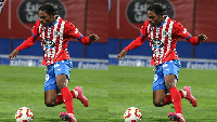 Jerry Afriyie during his first game for CD Lugo