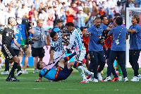 Leandro Paredes and Nahuel Molina were involved in a heated brawl after the World Cup final ended
