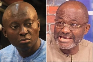 Samuel Atta Akyea (L) says Kennedy Agyapong (R) cannot hide his true nature forever