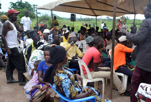 Members of Fangone Ghetto during the meeting with the Assistant Resident District Commissioner