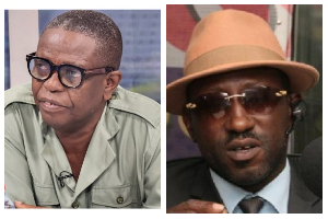 A photo collage of Kwesi Pratt and Richard Jakpa
