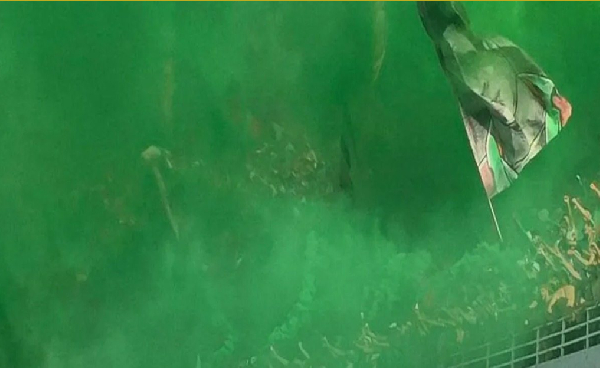 Photo of the packed 5 July Stadium in Algiers during the match between MC Alger and NC Magra