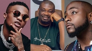 A collage of Davido, Don Jazzy and Wizkid