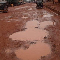Deplorable state of the Mpatase road