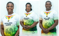 Ghana  Armwrestling silver medals winners at Delhi