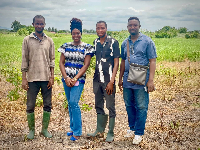 Some rice farmers at Amartey Kope