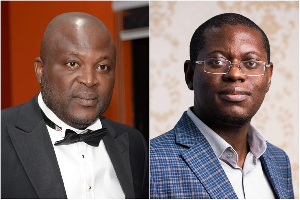 Ibrahim Mahama (L) has accused Bright Simons (R) of defaming him in an article