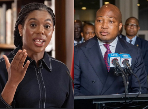 In her post, Badenoch (L) questioned the push for reparations