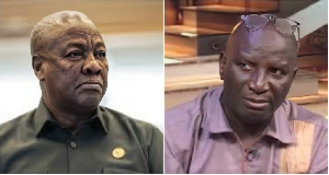 President Mahama (L) and Socrate Safo (R)