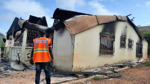 A file photo showing the aftermath of a house destroyed by fire