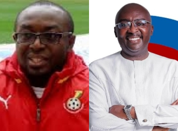 Coach Opeele (L) has lauded Dr Bawumia's (R) leadership qualities