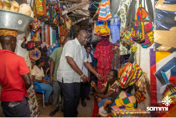 Sammi Awuku shared NPP message in the ghettos and other areas in Accra