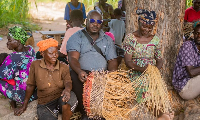 A file photo of Bolga basket weaving stage