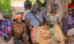 A file photo of Bolga basket weaving stage