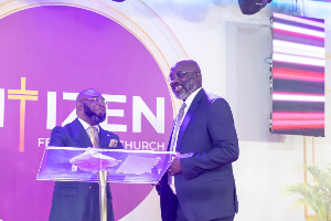 Rev. Azigiza with President Weah