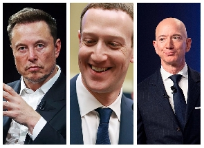 Elon Musk, Mark Zuckerberg and Jeff Bezos saw their wealth increase significantly in 2023