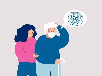 An oldman experiencing dementia