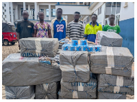 The suspects were intercepted while travelling in a DAF XF truck with registration number AW 5113-21