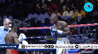 Abdula Ahmed (in white short) defeated his Nigerian oppoenent Obaro Eradaye