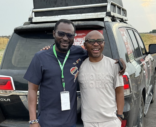 Ras Mubarak (R) is the Campaign Lead, Trans African Tourism and Unity Campaign