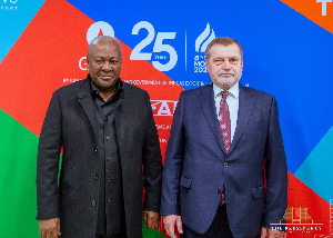 President Mahama Arrives In Moscow