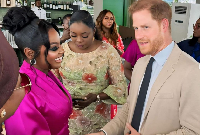 Jackie Appiah with Prince Harry