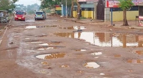 Kofordua to Suhum road in a bad state