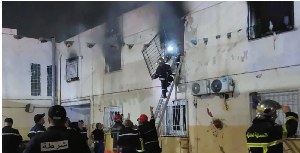 The fire service arrived at the scene in the early hours The fire service arrived at the scene in the early hours