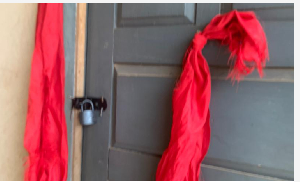 The NADMO office in Hohoe was locked up by Wodey Samuel