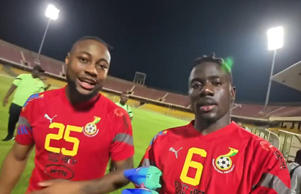 Black Stars players Antoine Semenyo (L) and Mohammed Salisu (R)