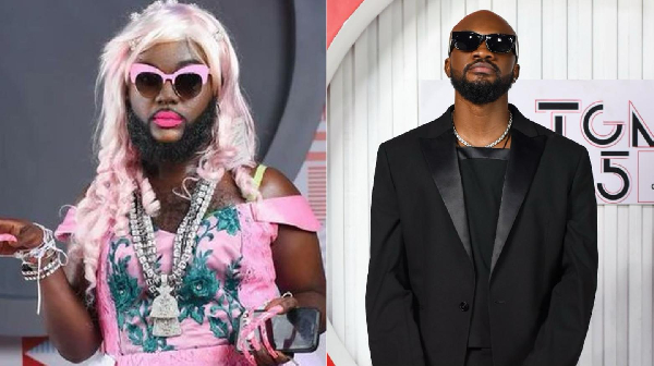 DJ Azonto (L) and Mr Drew (R) at the TGMAs red-carpet session