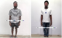 The two adult suspects have been identified as Isaac Kissi Adjei and Courage Teiko