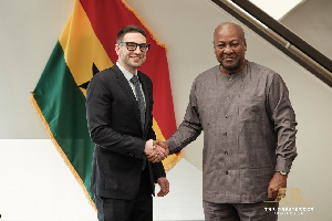 President Mahama and Alex Soros, Chairman and Founder of the Open Society Foundations