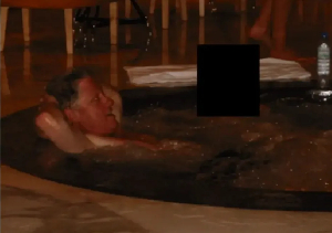 Bill Clinton dey lie down inside hot tub, inside Epstein files