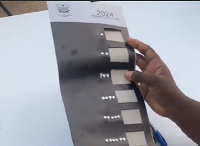 Image of the braille ballot sheet