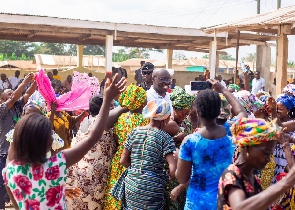 Ato Forson with some of the beneficiaries