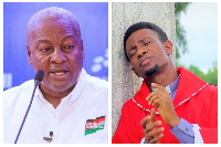 John Dramani Mahama (L) and Evangelist Akwasi Nyarkoa
