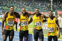 Team Ghana -  Hammond Solomon, Benjamin Azamati  Joseph Paul Amoah, and Edwin Gadayi (L-R)