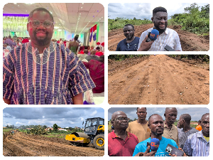 Collage Of Mr Agyare, Asamankama  Mehame Residents, Chiefs And Assembly Members 