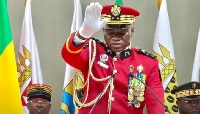 Gen Brice Nguema was sworn in as interim president in September