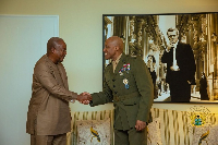 President John Mahama with General Michael E. Langley, Commander of USAFRICOM