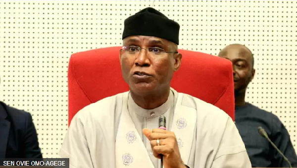 Sen. Ovie Omo-Agege, C﻿hairman of di Constitution Review and Amendment Joint Committee