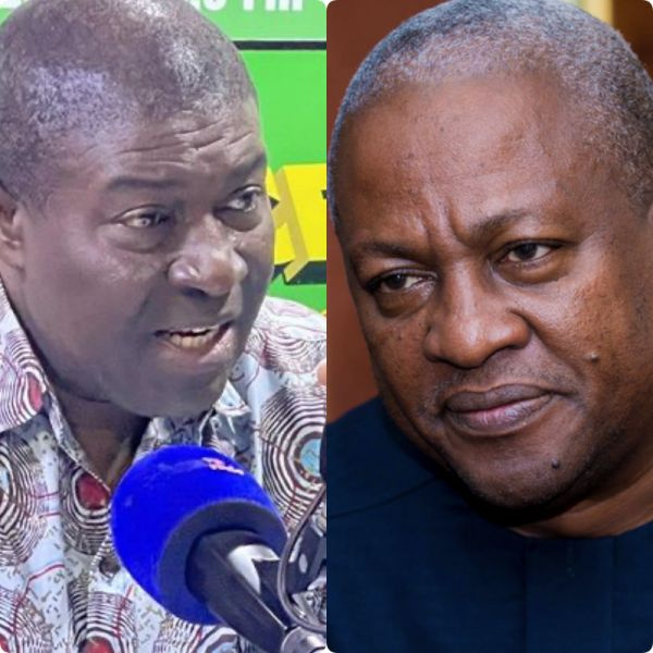 Nana Akomea (left), John Dramani Mahama (right)