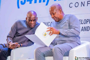 President John Dramani Mahama With Education Minister Haruna Iddrisu 