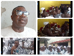 Collage of the Asantehemaa and some Kejetia executives during the courtesy visit