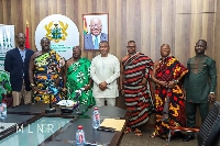 The four chiefs from Prestea at the Ministry of Land and Human Resource