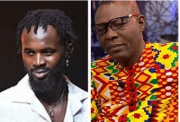 Ghanaian artistes, Black Sherif (left) and Adane Best
