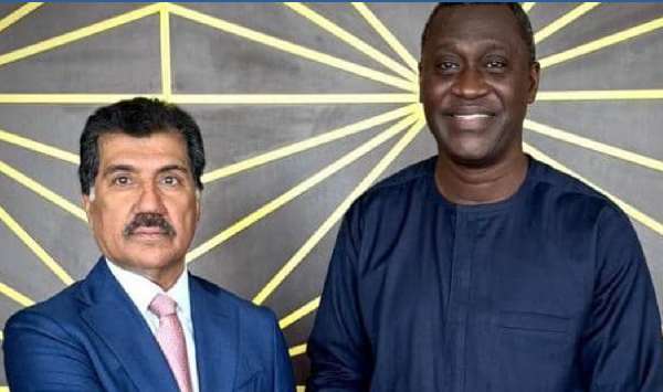 Dr. Ahmed bin Hassan Al Hammadi (L) and  Ambassador Ramses Joseph Cleland