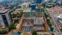 Aerial shot of the new BoG head office building at Ridge in Accra
